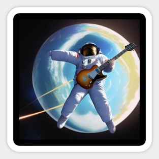 Astronaut Interstellar Rockstar in Space Sticker